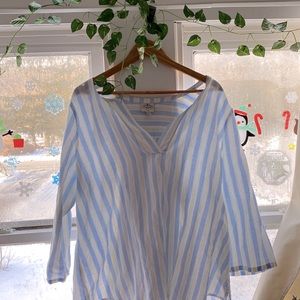 Blue strip breezy blouse
